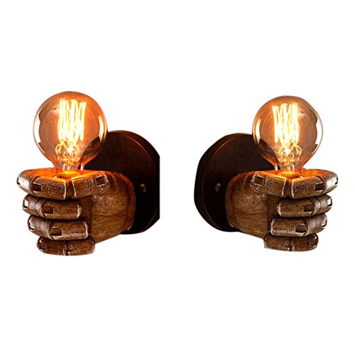 Loft Industrial retro resin Left Right hand style wall lamp LED