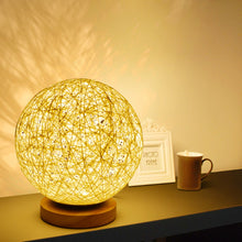 Load image into Gallery viewer, Wicker LED Desk Table Lamp