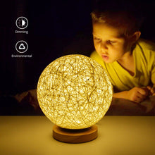 Load image into Gallery viewer, Wicker LED Desk Table Lamp