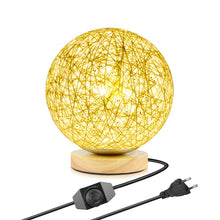 Load image into Gallery viewer, Wicker LED Desk Table Lamp