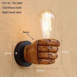 Loft Industrial retro resin Left Right hand style wall lamp LED