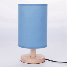 Load image into Gallery viewer, Modern Wood Linen Bedside Minimalist Table Lamp