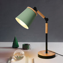 Load image into Gallery viewer, Nordic Wooden Iron Table Lamp