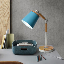 Load image into Gallery viewer, Nordic Wooden Iron Table Lamp