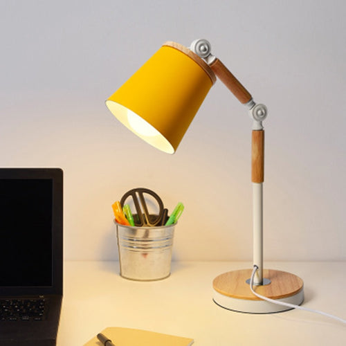 Nordic Wooden Iron Table Lamp