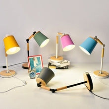 Load image into Gallery viewer, Nordic Wooden Iron Table Lamp