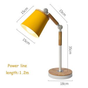 Nordic Wooden Iron Table Lamp