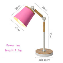 Load image into Gallery viewer, Nordic Wooden Iron Table Lamp