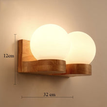 Load image into Gallery viewer, Nordic Sconce Wall Lights Wood LED Wandlamp