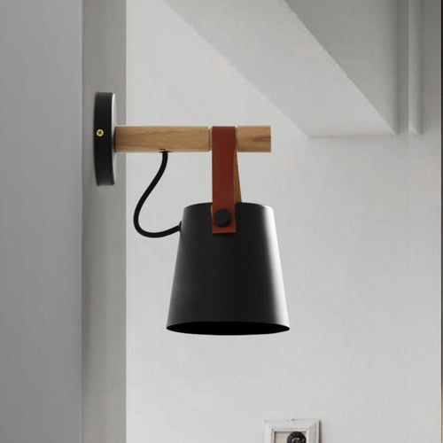 Wooden simple creative wall light LED