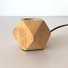 Load image into Gallery viewer, Modern Retro Mini Solid Wood Polyhedron Table Lamps