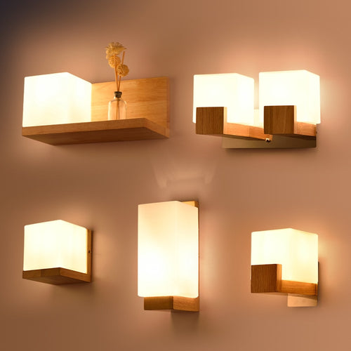 Modern LED Wooden Wall Lamps