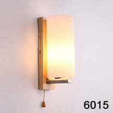 Load image into Gallery viewer, Nordic Solid Wood LED Wall Lamp