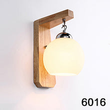 Load image into Gallery viewer, Nordic Solid Wood LED Wall Lamp