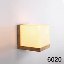 Load image into Gallery viewer, Nordic Solid Wood LED Wall Lamp