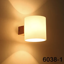 Load image into Gallery viewer, Nordic Solid Wood LED Wall Lamp