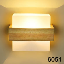 Load image into Gallery viewer, Nordic Solid Wood LED Wall Lamp