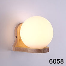 Load image into Gallery viewer, Nordic Solid Wood LED Wall Lamp