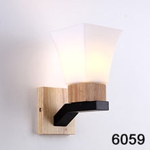Load image into Gallery viewer, Nordic Solid Wood LED Wall Lamp