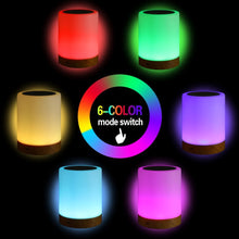 Load image into Gallery viewer, Dimmable LED Colorful Creative Wood Grain Charging Night Light