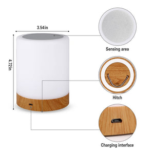 Dimmable LED Colorful Creative Wood Grain Charging Night Light