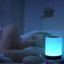 Load image into Gallery viewer, Dimmable LED Colorful Creative Wood Grain Charging Night Light