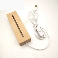 Load image into Gallery viewer, Wooden Led lamp Base USB