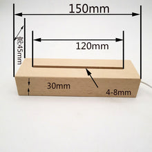 Load image into Gallery viewer, Wooden Led lamp Base USB