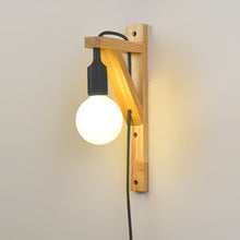 Load image into Gallery viewer, Nordic Solid Wood LED Wall Lamp